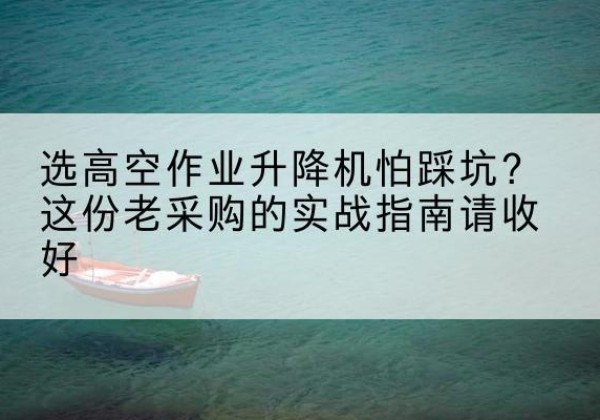 云岩高空作业升降机厂家推荐-选高空作业升降机怕踩坑？这份老采购的实战指南请收好